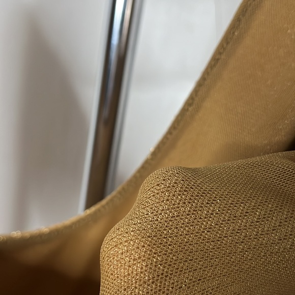 Free People Day & Night Gold Metallic Long Sleeve Babydoll Mini Dress Women’s S - Picture 12 of 12